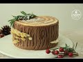 Yule Log Christmas Cake 🎄❤️ | Buche de Noel | Vertical Sponge Cake