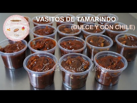 Vasitos de tamarindo (dulce y con chile)