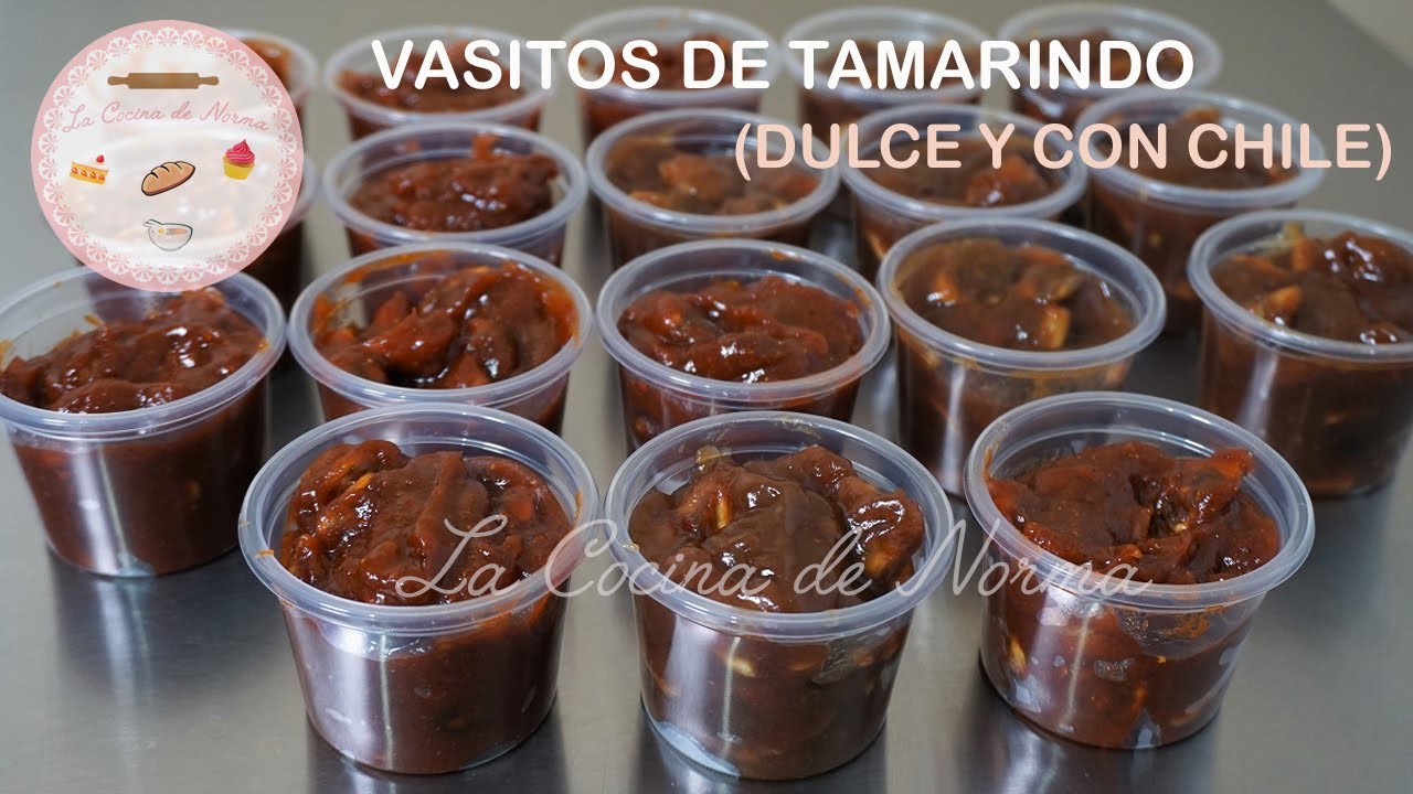 Vasitos de tamarindo (dulce y con chile)