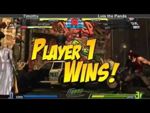 5-27-11 Timothy (Doom/Spencer/Haggar) vs Luis the Panda (Zero/Dante/Wesker) Ft5 - MvC3
