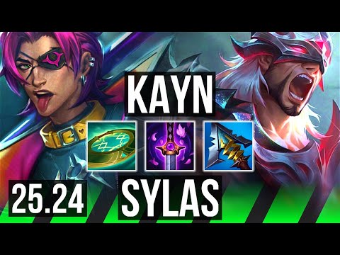 KAYN vs SYLAS (JGL) | Good KDA: 22/1/6, 41K damage | NA Master | 25.24