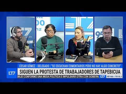 Sigue la protesta de trabajadores de Tapebicuá: charlamos con Cesar Gómez, Delegado
