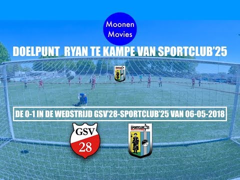Doelpunt Ryan te Kampe (Sportclub'25) 06-05-2018