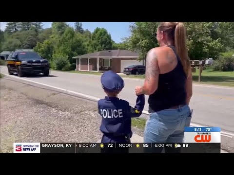 Law enforcement surprise 6-year-old with birthday parade