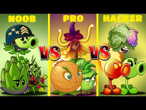 Team Plant Max level NOOB Vs PRO Vs HACKER-That Team Is Hackers?  PvZ 2