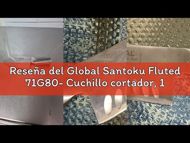 Vídeo relacionado con Global Santoku Fluted 71G80- Cuchillo cortador, 18 cm, cuchilla de acero inoxidable CROMOVA 18
