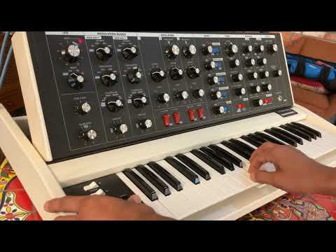 Immagine Moog Minimoog Voyager Old School 44-Key Monophonic Synthesizer 2008 - 2009 - Whitewash Cabinet - 17