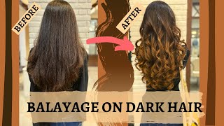 My Hair Colour Transformation |  BALAYAGE HIGHLIGHTS on Dark Hair | What to expect ?? | Sadhvi Sadh