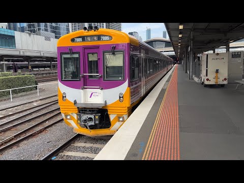 V/Line 7005, 7006 & 7015 Departing Southern Cross Station to Seymour