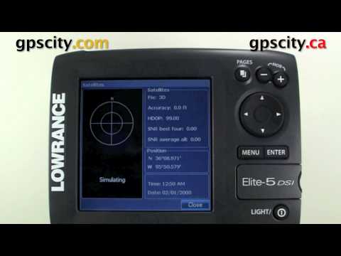 Lowrance Elite 5 DSI Video Manual - GPS Status