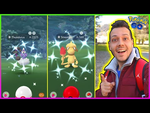 CATTURO SMEARGLE & THUNDURUS SHINY! *fortuna* - Pokémon GO ITA