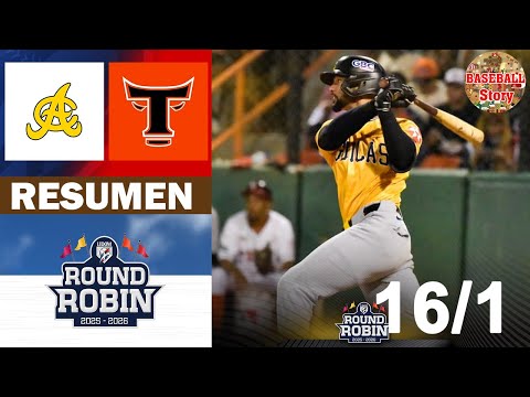 Summary: Águilas Cibaeñas vs. Toros del Este Round Robin (1/16/2026)