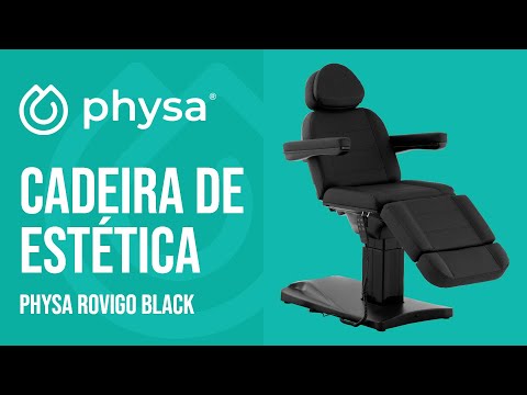 vídeo - Cadeira de estética - 3 motores - 300 W - 192 x 60 x 70 - 90,5 cm - 150 kg - Preto