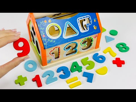 Learn Shapes and Numbers with Wooden Hammer Educational Toys | Preschool Toddler Learning Video