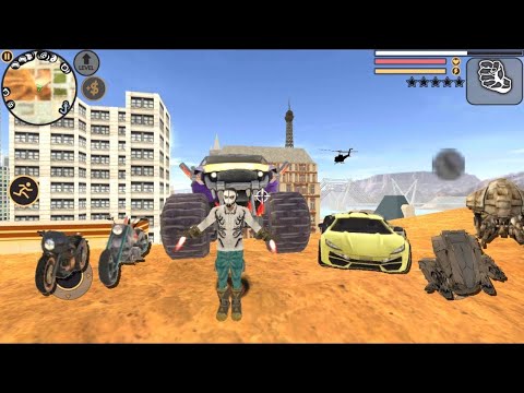 Vegas Crime Simulator (Car Ball Hit to Mi-17V5 Helicopter) Ball Enter in Base - Android Gameplay HD