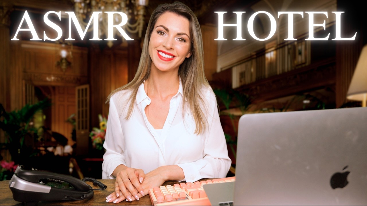[ASMR] Friendly Hotel Receptionist Checks You In To The VIP Suite 👑