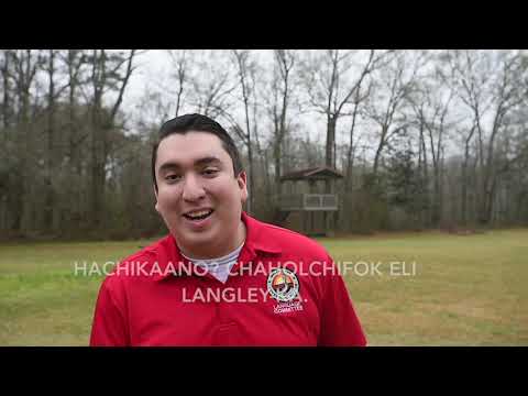 Eli Langley introduces himself in Koasati and English