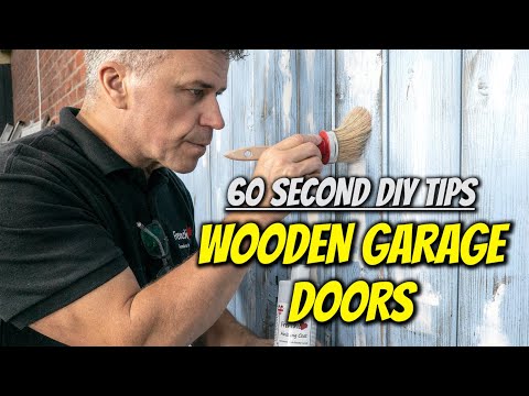 Painting Your Wooden Garage Doors Made EASY! | 60 Second DIY Tips | Garage Door Upcycling Guide!