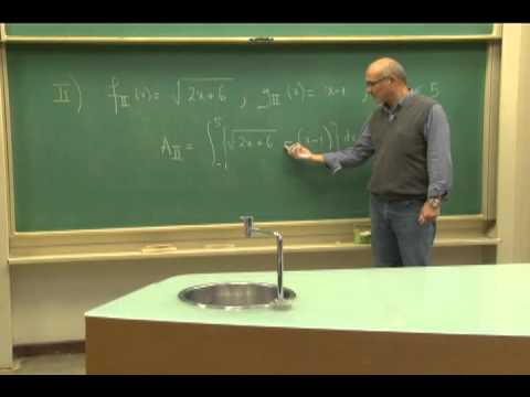 Cursos Unicamp: Cálculo 1 / aula 45 - Áreas entre curvas - parte 2