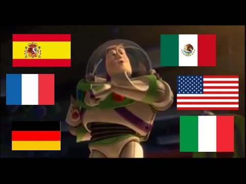 buzz lightyear hablando español en 6 idiomas