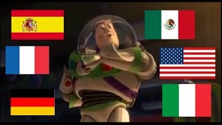 buzz lightyear hablando español en 6 idiomas