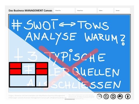 TOWS (gespiegelte SWOT) Analyse | MANAGEMENT Canvas | Anthony Holtz