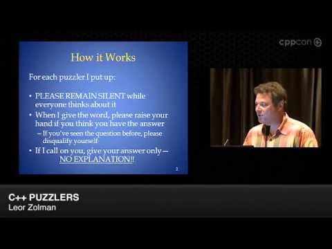 CppCon 2014: Lightning Talks - Leor Zolman "C++ Puzzlers"