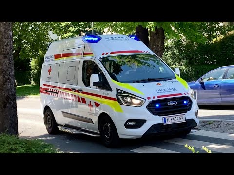 [KTW mit Blaulicht&Horn] KTW + RTW ÖRK Innsbruck (RD 15-454 + RD 13-243) - Einsatzfahrten