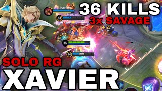 Download lagu 36 KILLS   3 SAVAGES!! SOLO QUEUE RG USING XAVIER - Top 1 Global Xavier Build ~ MLBB mp3