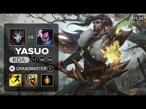 Yasuo ADC vs Jhin - KR Grandmaster - PreSeason 12 Patch 11.24