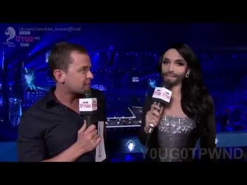 Interview with Conchita Wurst on BBC during Eurovision 2014 First Semi Final