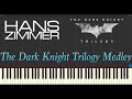 Hans Zimmer - The Dark Knight Trilogy Medley (Piano Tutorial Synthesia)