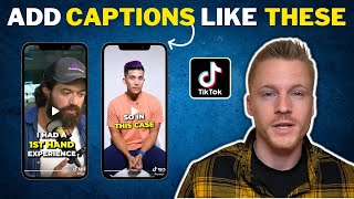 How To Add Captions And Subtitles To Your TikTok Videos (Like The Professionals)