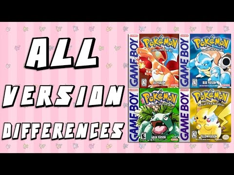 All Version Differences in Pokemon Red, Blue, Green & Yellow