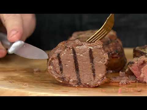 Rastelli's (8) 5-oz Bacon Wrapped Filet Mignon on QVC
