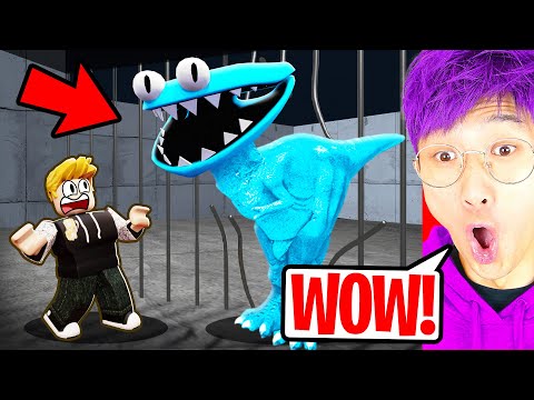 CYAN Is MISSING In RAINBOW FRIENDS!? (LankyBox Reacts To Diorama Realistic CYAN In PRISON!)