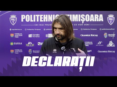 STATEMENTS I Dan Alexa, after the test with Unirea Sântana (2-0)