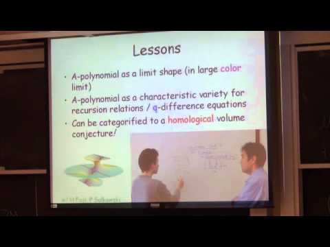 Sergei Gukov: What the A-polynomial knows about Khovanov homology