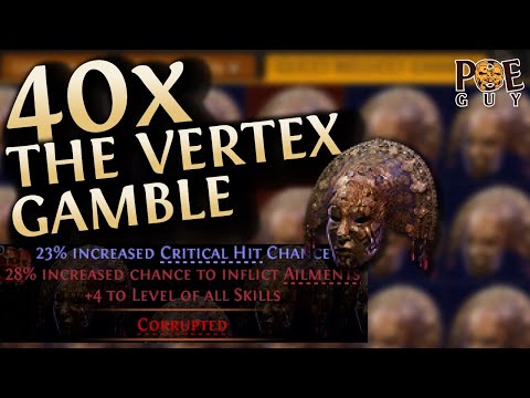 [PoE 2] THE VERTEX +4 SKILLS GAMBLE! // 40x HELMETS FOR PROFIT.