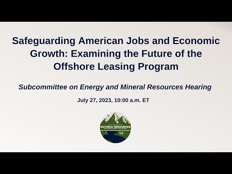 Paul Danos testifies before the House Natural Resources Committee