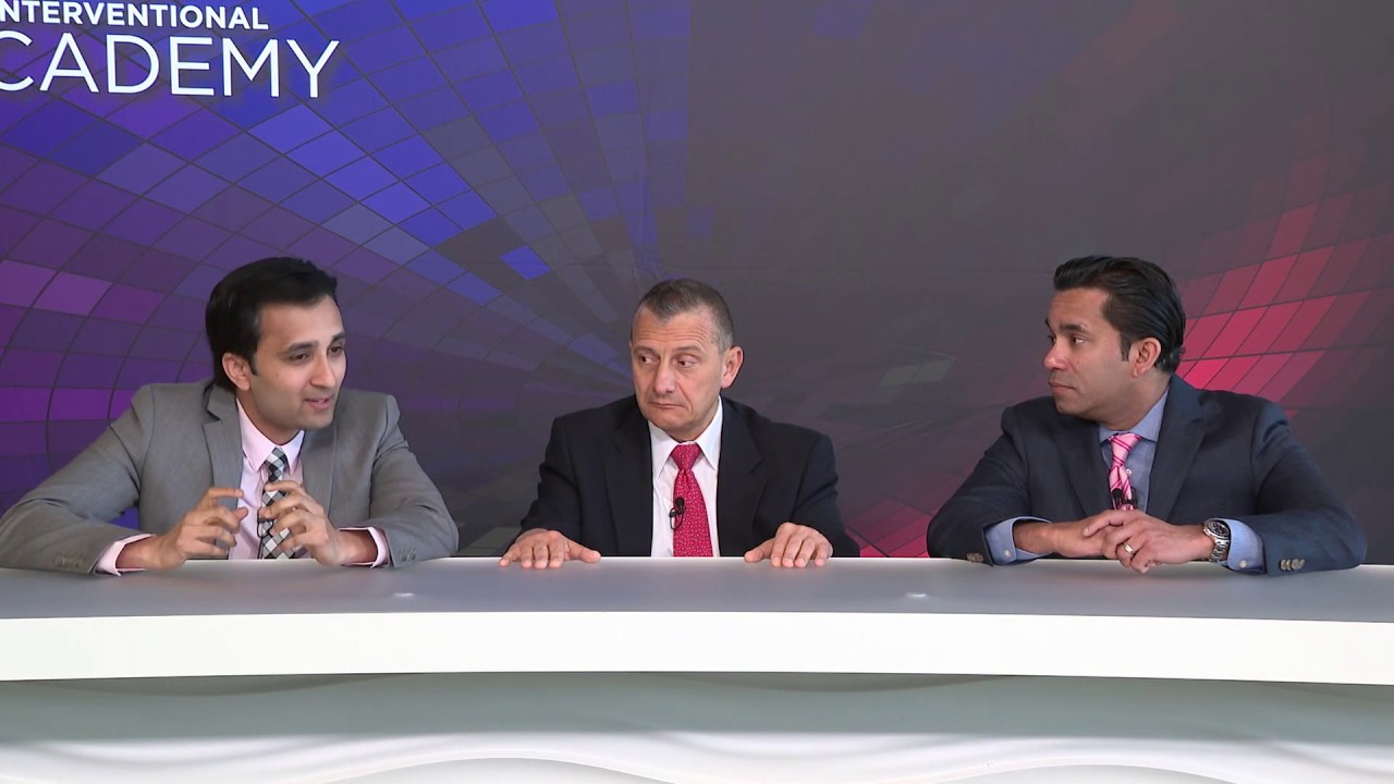 Sandeep Nathan, MD, Tudor Vaganescu, MD, & Sripal Bangalore, MD discussing lesion prep at C3