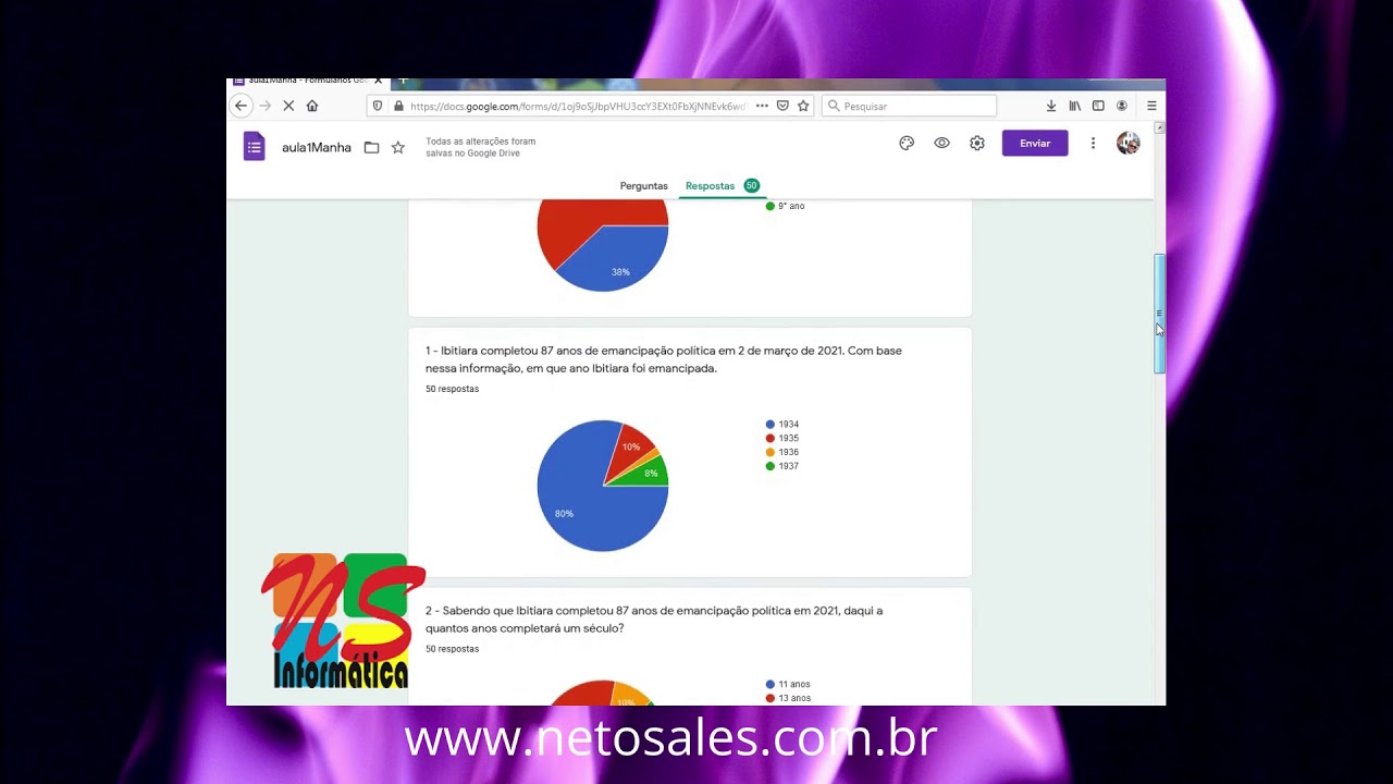 Gerando Relatórios dos Formulários Google - Vídeo 1