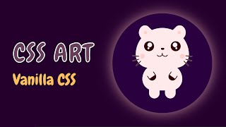 Cute Cat illustration with HTML &amp; CSS