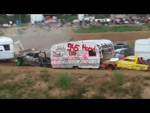 Stockcar im Hexenkessel Von Grimmen Saison Abschluss September 2019   Wohnwagen Vernichtungs Rennen