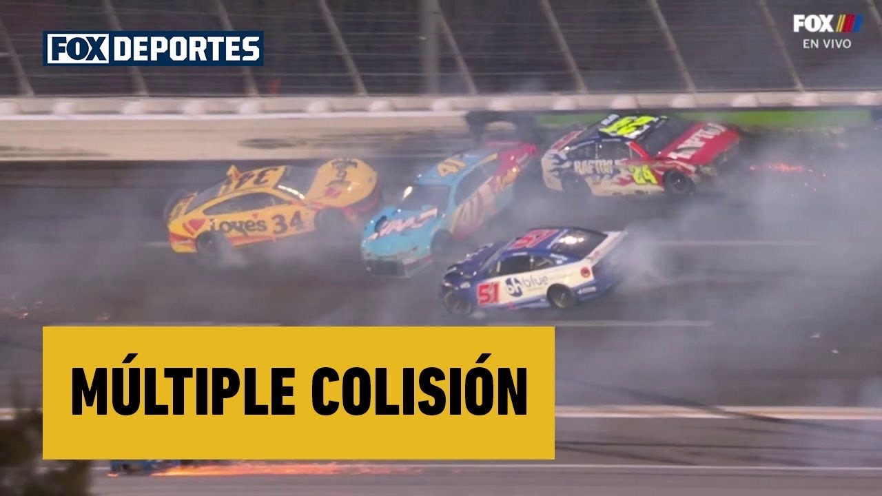 🫣 MÚLTIPLE COLISIÓN a solo 3 vueltas de terminar todo en ATLANTA | NASCAR en FOX