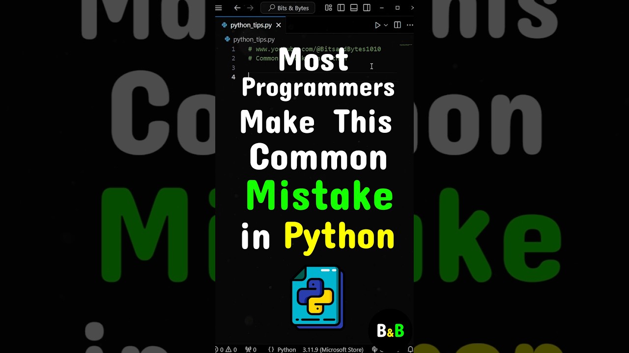 Most Common Mistake Programmers Make In Python. #python #coding #programming