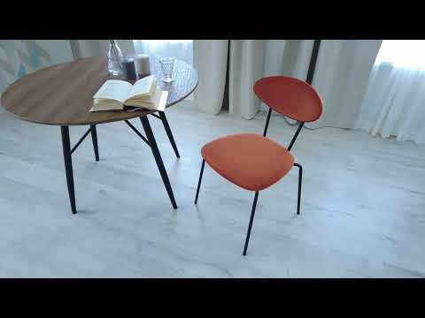 Обеденный стул NEO (mod. 0139014) 44х54х79 оранжевый S108 (126 BRICK)/черный арт.19722 во Владивостоке - видео 12