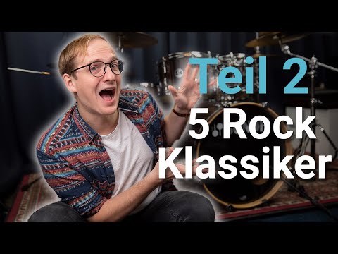 Schlagzeug Rock Beat (Teil 2) - [5 Rock Grooves aus bekannten Rock-Klassikern]