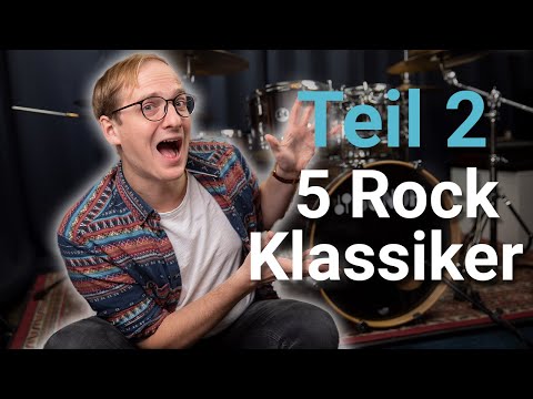 Schlagzeug Rock Beat (Teil 2) – [5 Rock Grooves aus bekannten Rock-Klassikern]