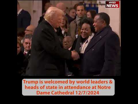 Trump is welcomed by world leaders at Notre Dame Cathedral; trilateral meet Trump, Macron & Zelensky